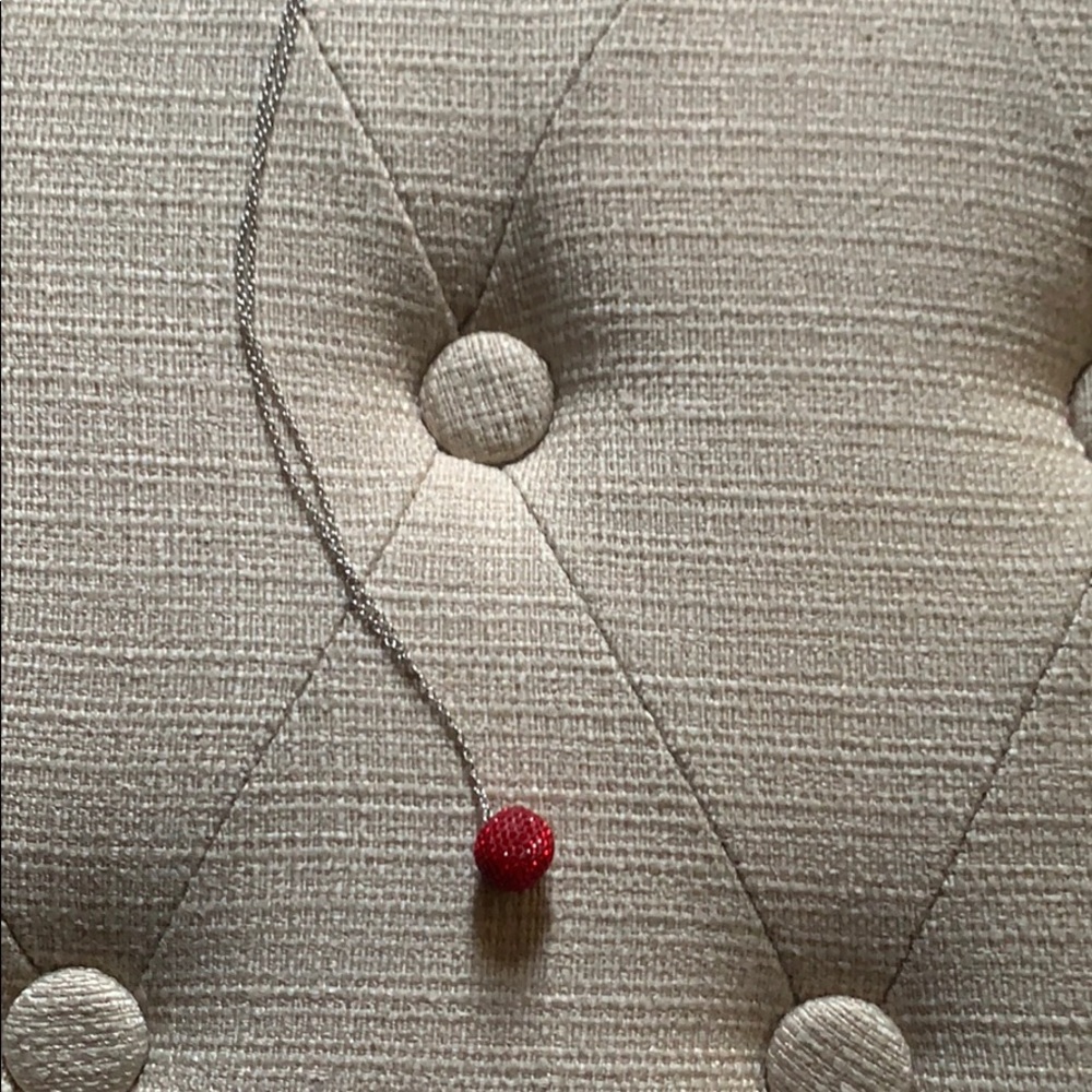 Swarovski red ball necklace